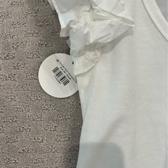 White Ruffled Bodysuit - Picture 3 of 3